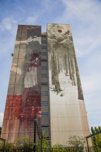 Brutale Hochhaus-Kunst sorgt für Ärger in Tegel _web