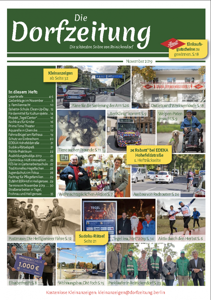 Die Dorfzeitung Reinickendorf - Ausgabe November 2019