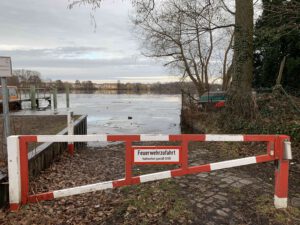 Schranke der Slipanlage in Heiligensee