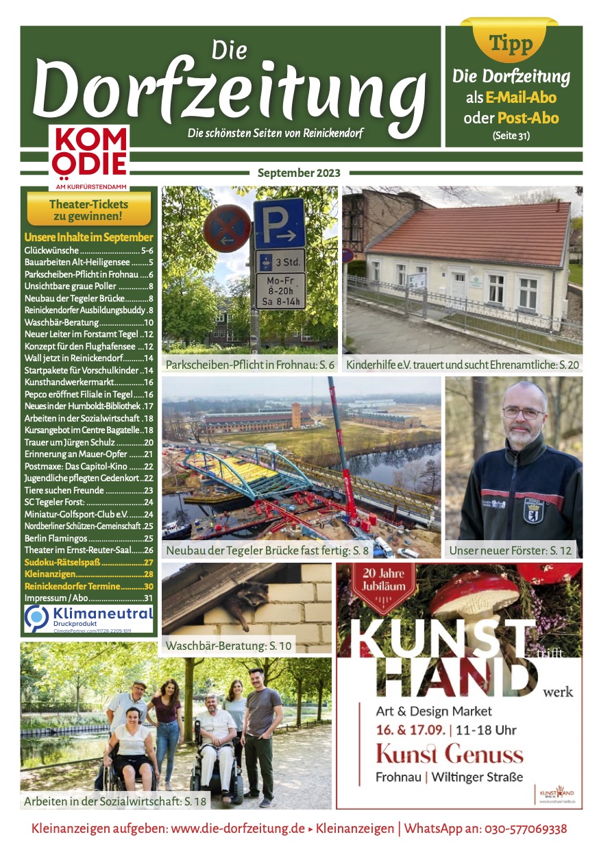 Die Dorfzeitung Reinickendorf September 2023 Die Dorfzeitung die-dorfzeitung-reinickendorf-september-2023-die-dorfzeitung