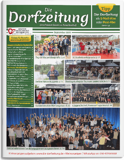 Titelbild Die Dorfzeitung Reinickendorf September 2025