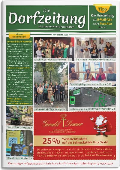 Titelbild Die Dorfzeitung Reinickendorf November 2025