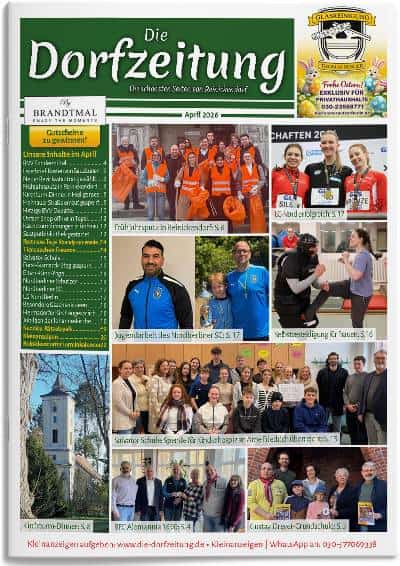 Titelbild der Dorfzeitung Reinickendorf, April 2026