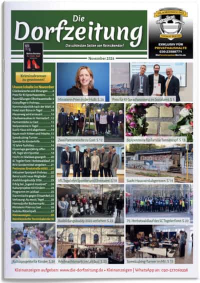 Unsere aktuelle Ausgabe Die Dorfzeitung Reinickendorf November 2026